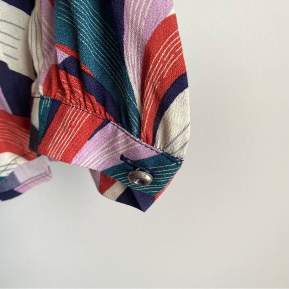 Maeve by Anthropologie Printed Cheyenne Peplum Blouse - Picture 6 of 8